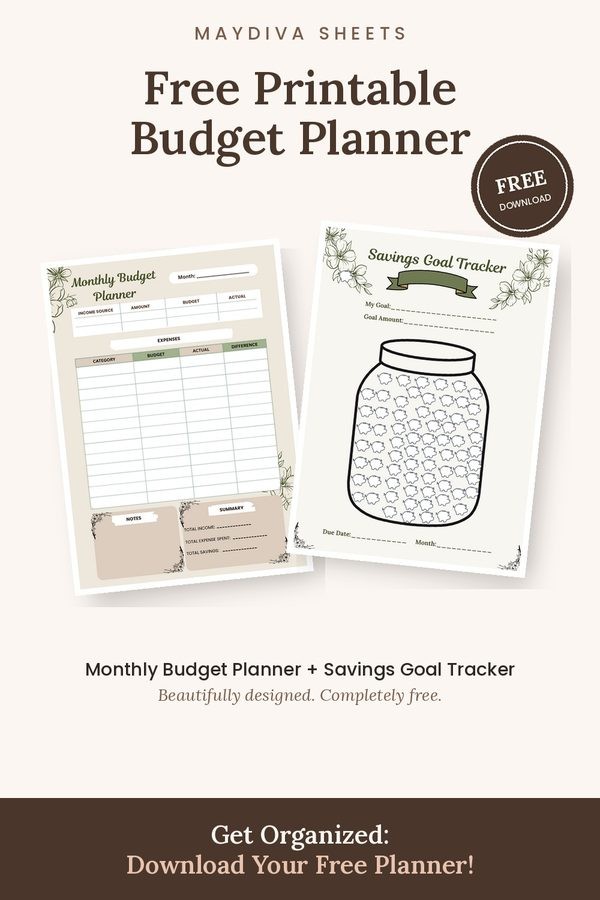 Monthly Budget Planner and Savings Goal Tracker